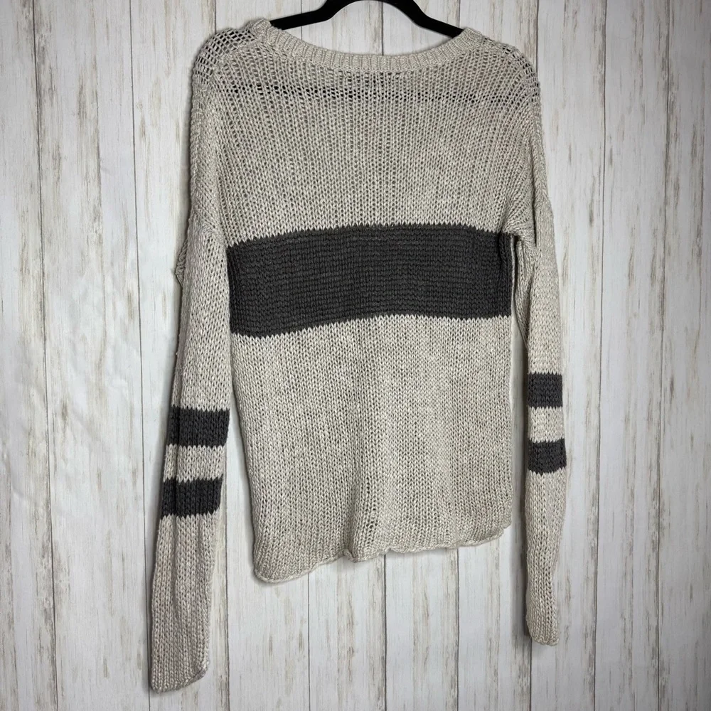 360 Sweater Cashmere Silk Cream Knit Sweater M